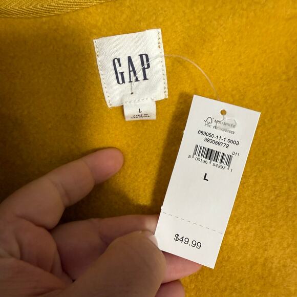 Gap Mens Relaxed Gap Logo Zip Hoodie, Yellow, L, 683050 - Picture 4 of 4
